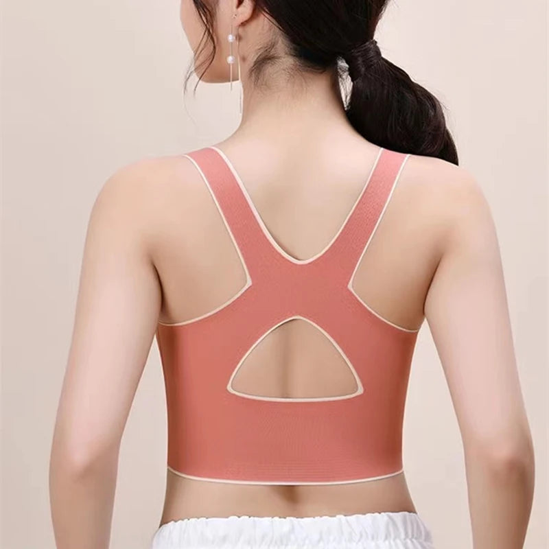 No Trace Sports Women's Underwear Shockproof Gathering Anti-sagging Beautiful Back Fitness Yoga Vest No Steel Ring Women's Bra Zen Fit Plus