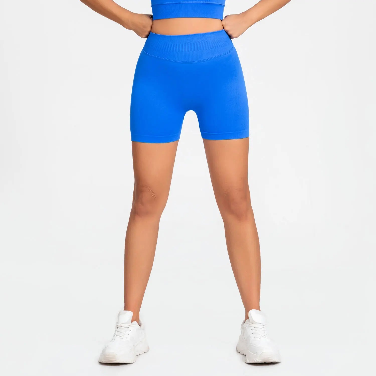 NCLAGEN Impact Shorts Women Fitness Sports Biker 4.5" Low Ribbed Band Gym Shorts Workout Scrunch Butt Yoga Seamless Leggings Zen fit plus