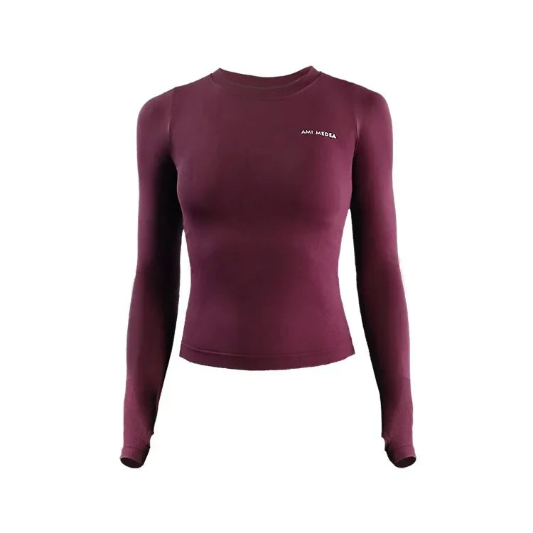 Fitness Tops Women Tight Sports Long Sleeve Yoga Clothing Running Training Clothes Gym Workout Shirt Comfortable Training Cloth Zen fit plus