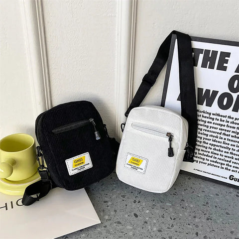 Unisex Crossbody Bag Oxford Cloth Diagonal Shoulder Bags Solid Color Satchels Fashion Leisure Trend Square Sling Handbags - Zen Fit Plus