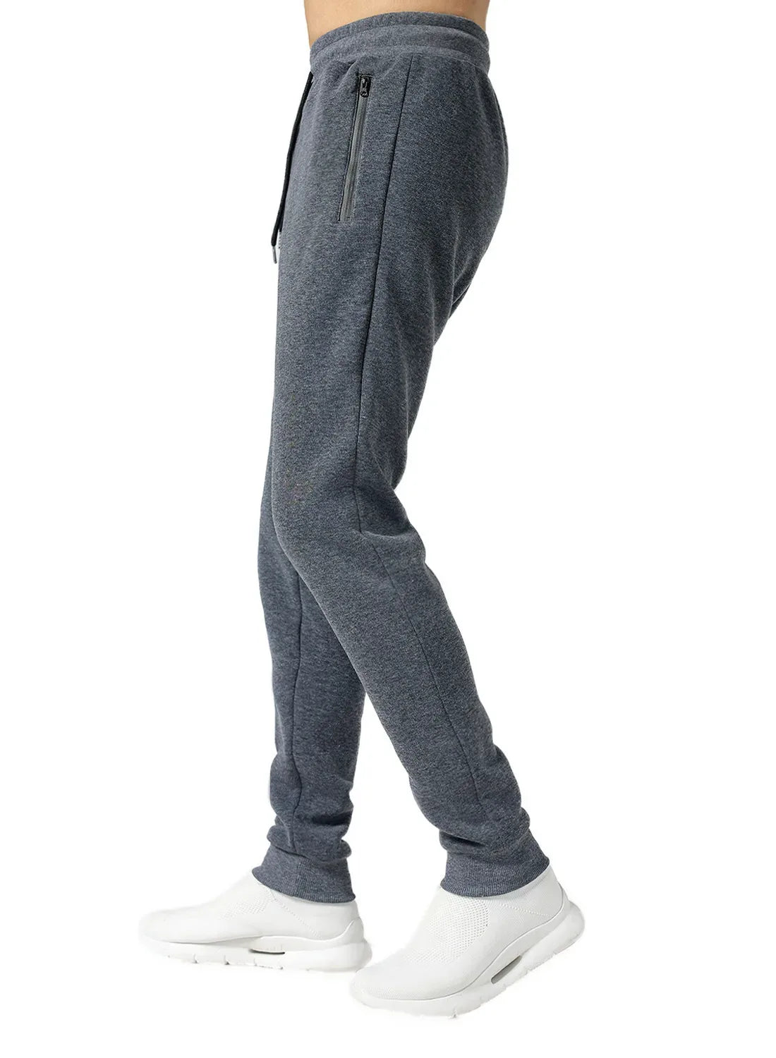 Unisex Sweatpants Side Zipper Pockets Men Joggers Track Pants Elastic Waist Sport Casual Trousers Baggy Fitness Gym Clothing - Zen Fit Plus