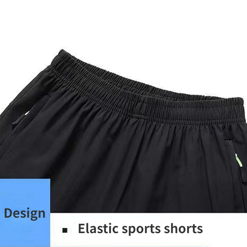 Ice Silk Beach Shorts Men Gym Casual Shorts Quick Dry Sweatpants Running Sports Short Pants Breathable Fitness Jogging Shorts Zen fit plus
