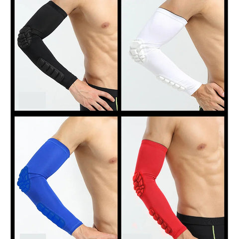 1Pcs Elbow Pads Compression Shooter Sleeves Men Women Arm Sleeve with Pad for Basketball Football Volleyball Cycling Running Zen fit plus