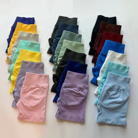 Impact Shorts Women Low Ribbed Band Gym Shorts Fitness Biker Short Workout Scrunch Butt Yoga Seamless Tights Zen fit plus