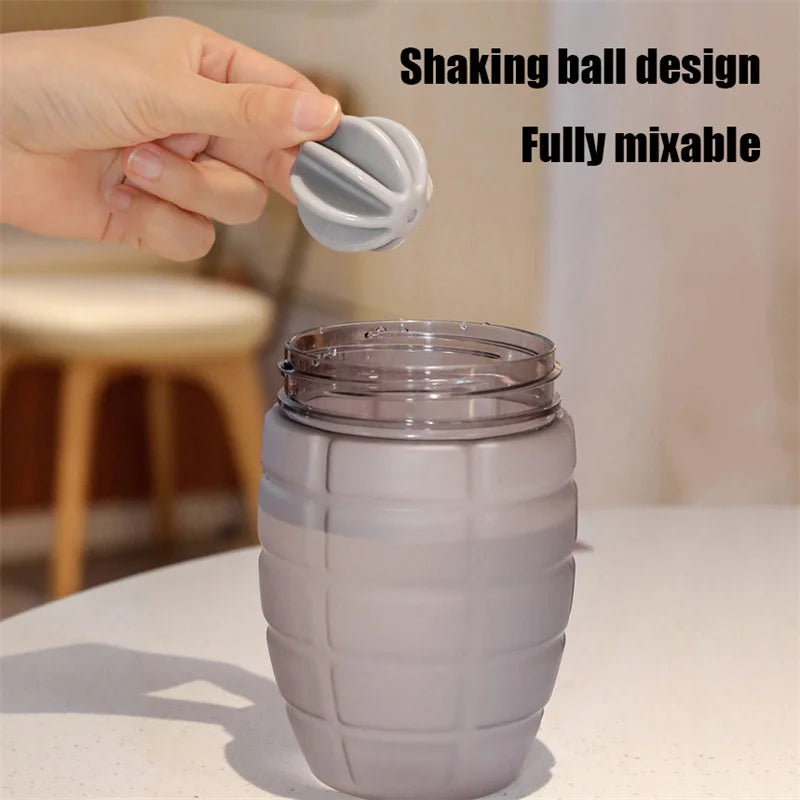 600ml Fitness Sports Water Bottle Fashion Simple Shaker Cup Protein Powder Nutrition High-capacity Milkshake Mixing Cup Zen fit plus