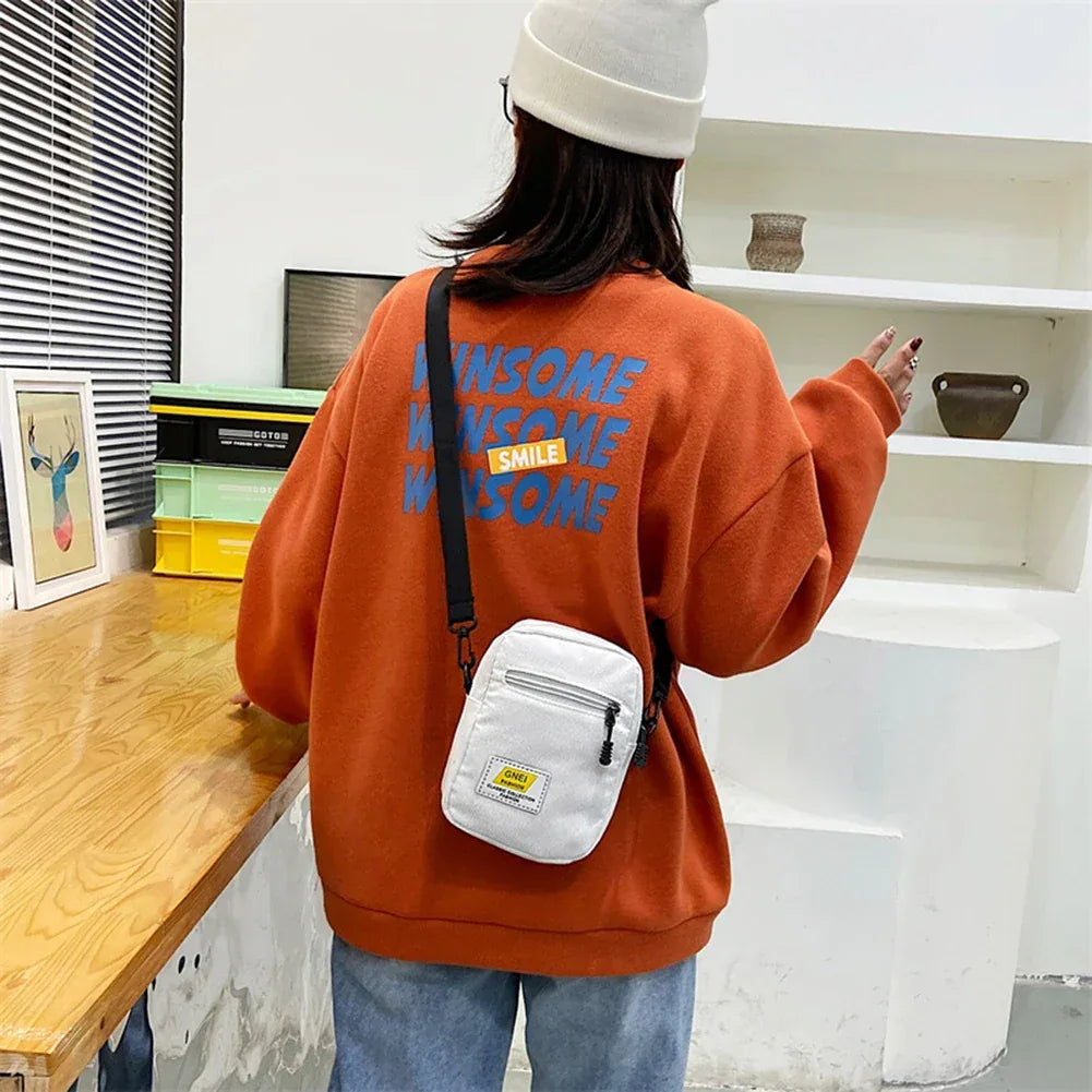 Unisex Crossbody Bag Oxford Cloth Diagonal Shoulder Bags Solid Color Satchels Fashion Leisure Trend Square Sling Handbags - Zen Fit Plus