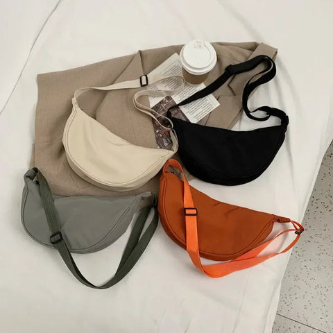 Solid Color Chest Bag For Women Large Capacity Travel Crossbody Female Half Moon Belt Bag Ladies Daily Street Fanny Packs 2024 Zen fit plus