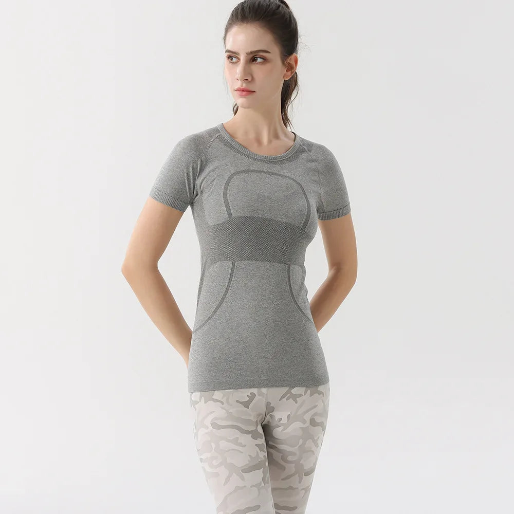 Women's Fitness T-Shirt Short Sleeve, Breathable Quick Dry Workout Top for Running, Yoga & Gym Training, Slim Fit Active Tee - Zen Fit Plus