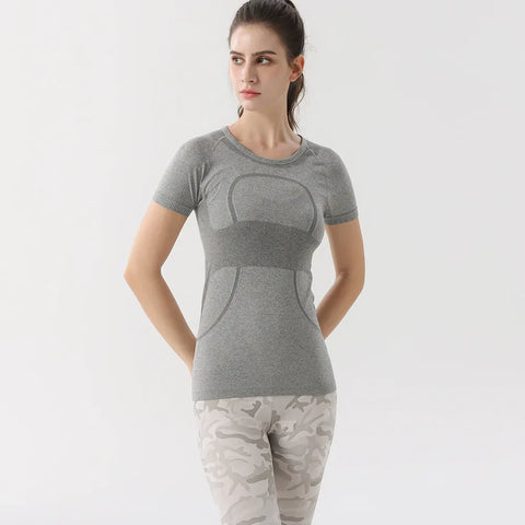 Women's Fitness T-Shirt Short Sleeve, Breathable Quick Dry Workout Top for Running, Yoga & Gym Training, Slim Fit Active Tee - Zen Fit Plus