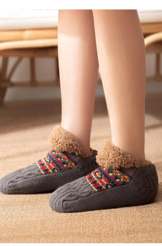 Super Warm Winter Non-slip Floor Socks Women Men Snow Socks Sleep Carpet Socks Slippers Socks Women Velvet Boot Unsiex Home Wear - Zen Fit Plus