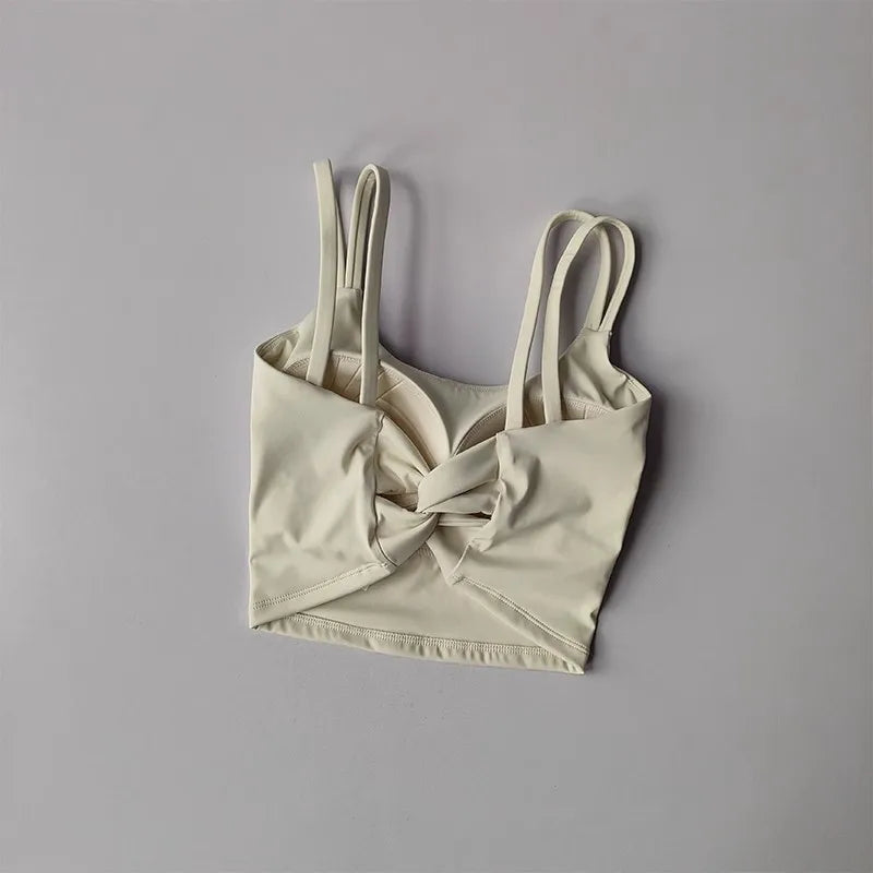 Women's Sports Bras Fitness Top, Sexy Lingerie, Push Up Fixed Pad, Yoga Bra, Back knotted Underwear, Running Vest, Gym Tops Zen Fit Plus