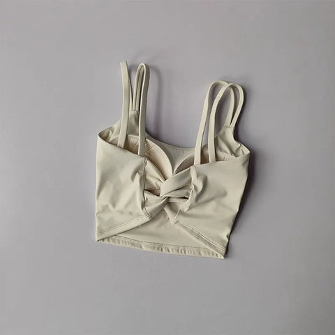 Women's Sports Bras Fitness Top, Sexy Lingerie, Push Up Fixed Pad, Yoga Bra, Back knotted Underwear, Running Vest, Gym Tops Zen Fit Plus