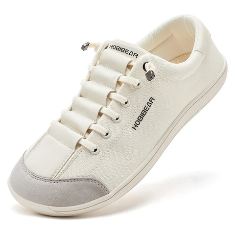 HOBIBEAR Wide Toe Barefoot Shoes for Unisex Minimalist Artificial Leather Sneakers Lightweight Adjustable Slip On Walking Shoes - Zen Fit Plus