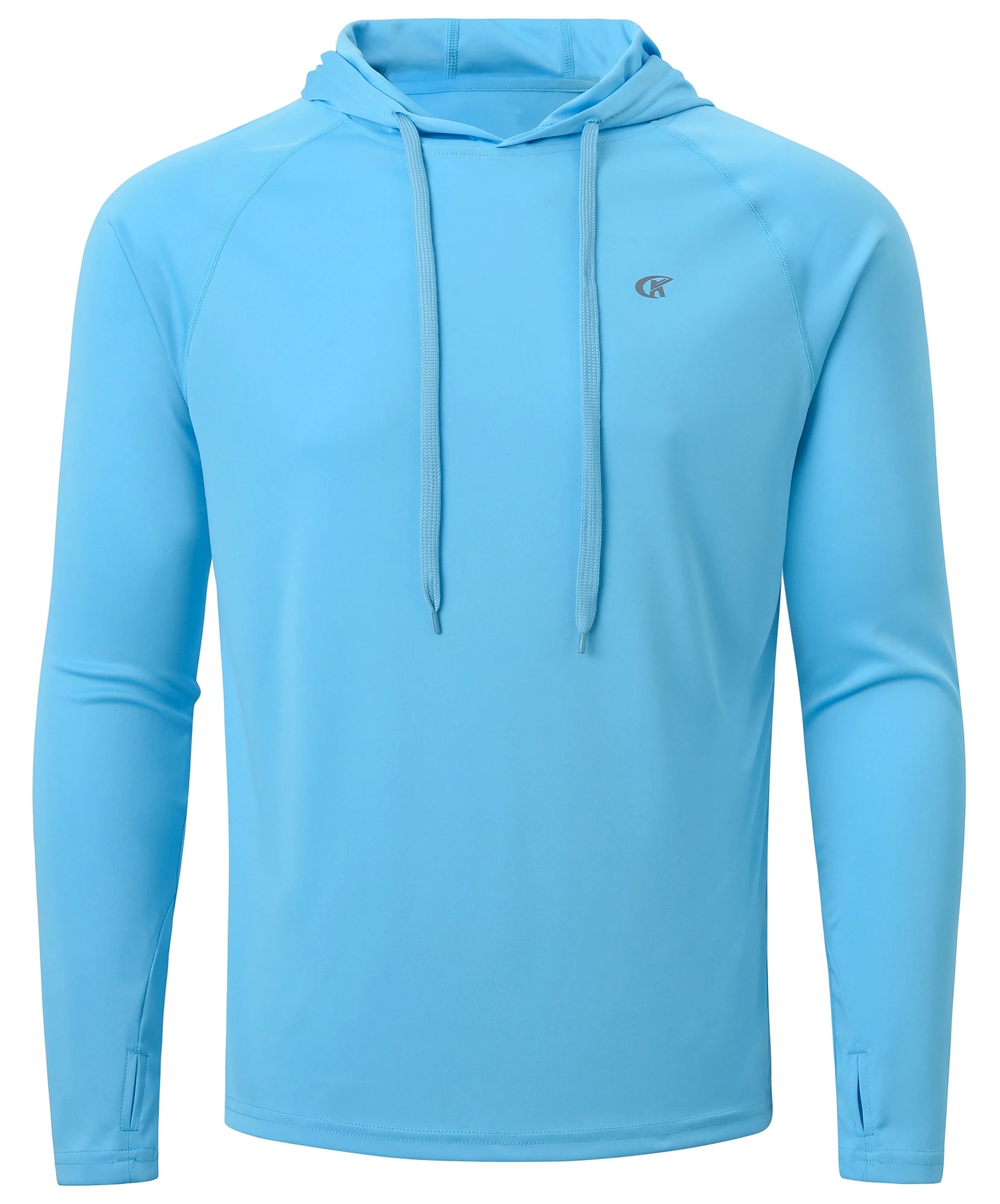 Summer Men's Long Sleeve UPF 50+ Hoodie Shirts, Rash Guard Quick Dry Lightweight T-shirt for Outdoor Jogger Sport Pullover Zen fit plus