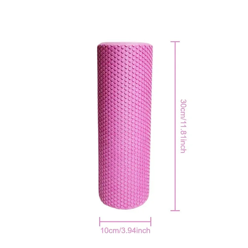 Hexagonal Yoga Roller: Round EVA Foam Cylinder for Pilates & Enhanced Home Workouts (Diameter 9.5cm, Length 29.7cm) - Zen Fit Plus