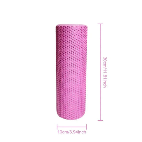 Hexagonal Yoga Roller: Round EVA Foam Cylinder for Pilates & Enhanced Home Workouts (Diameter 9.5cm, Length 29.7cm) - Zen Fit Plus