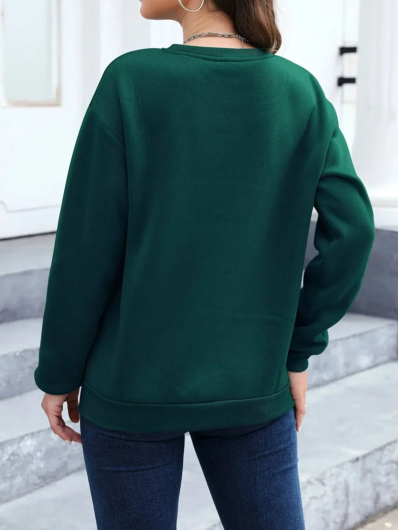 Loose Sweatshirt Casual Long Sleeve Women Autumn and winter Comfortable Pullover Crewneck Loose Female Clothes - Zen Fit Plus