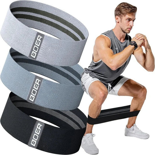 3PCS Fitness Rubber Band Elastic Yoga Resistance Bands Set Hip Circle Expander Bands Gym Fitness Booty Band Home Workout Zen fit plus