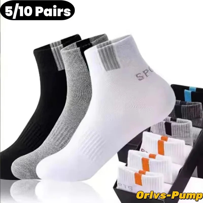 5 /10Pairs Men Bamboo Fiber Autumn Winter Men Socks Breathable Cotton Sports Sock Breathable Deodorant Business Socks Size 37-43 Zen fit plus
