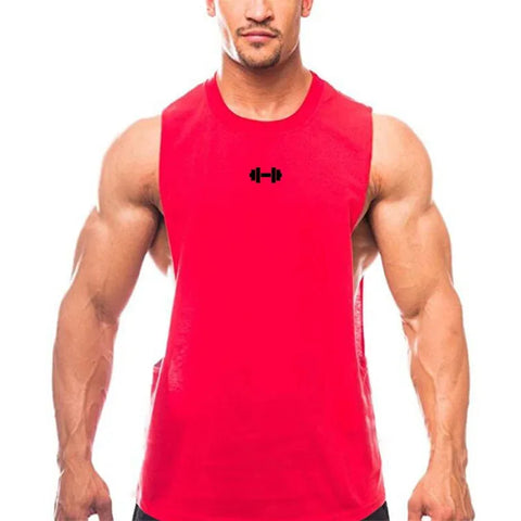 Gym Fitness Training Vests Cotton Breathable Side Slits Tank Tops Mens Bodybuilding Muscle Sleeveless Singlets Workout Shirts - Zen Fit Plus