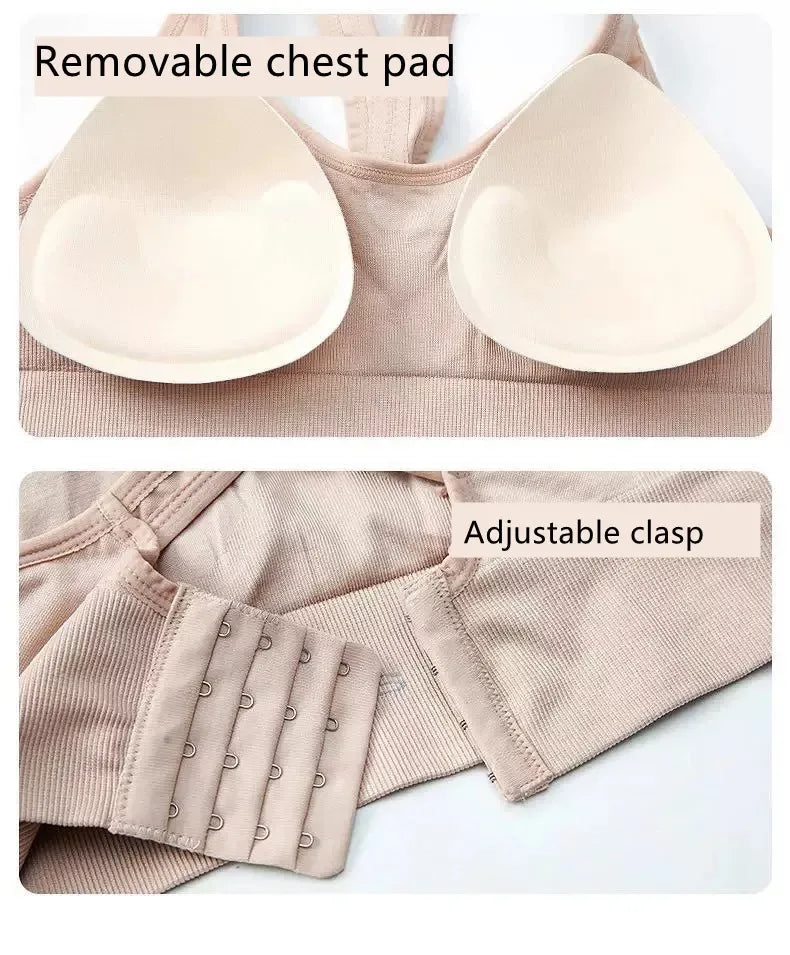 Tank Top Women Gym Women Corset Sports Bra Push Up Crop Top Fitness bra Hollow Breathable Sexy Running Athletic Sportswear - Zen Fit Plus