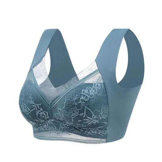 L-6L Women Large Bra Push Up Ice Silk Seamless upper Bralette Lace Wireless Summer Bras Plus Size Top Lingerie Underwear 15019 Zen fit plus