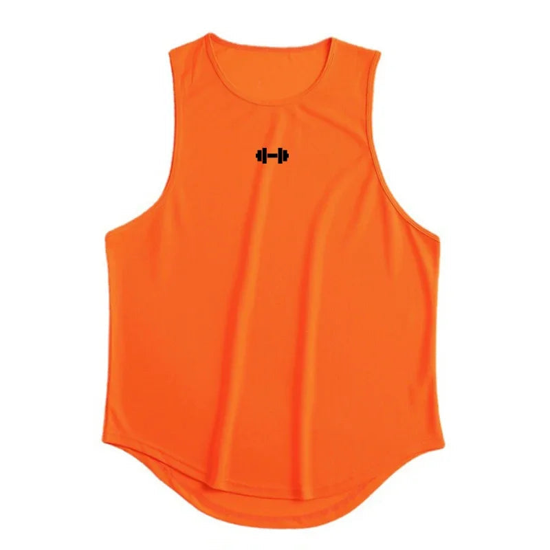 Summer Men's Running Vest Gym Tank Tops Fitness Clothing Quick-drying Loose Bodybuilding Sleeveless Shirt Basketball Singlets Zen fit plus