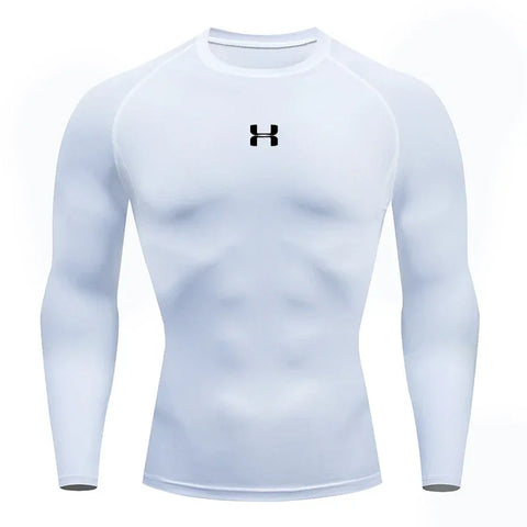 Men Running Compression T-shirt Long sleeves Sport Tees Gym Fitness Sweatshirt Male Jogging Tracksuit Homme Athletic Shirt Tops - Zen Fit Plus