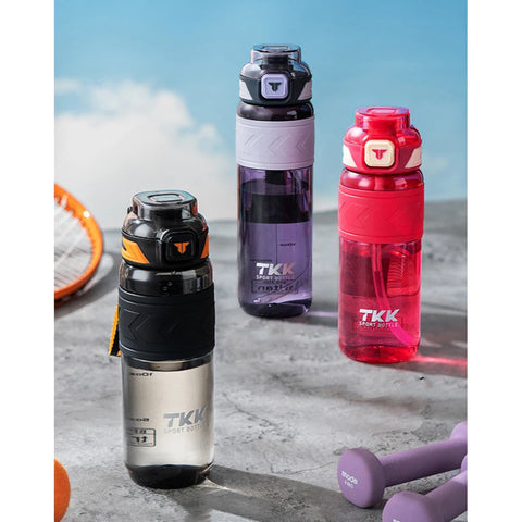 1000ML High Quality Tritan Material Sport Water Bottle With Straw Leak-Proof Durable Gym Fitness Outdoor Drinking Bottle Zen fit plus