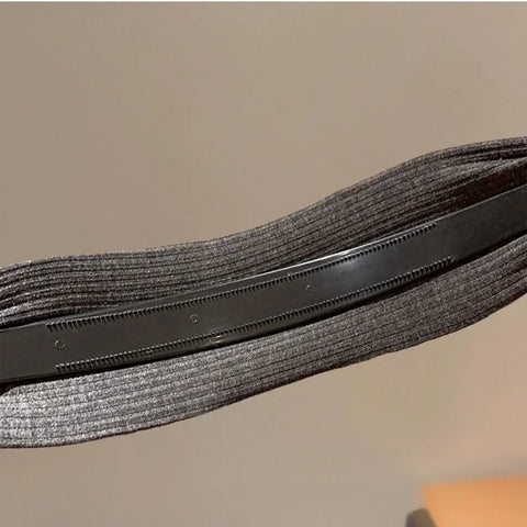 New Soft Wide Knitting Cotton Hairbands for Women Girls Korean Neutral Solid Turban with Teeth Head Band Headwear Accessories - Zen Fit Plus