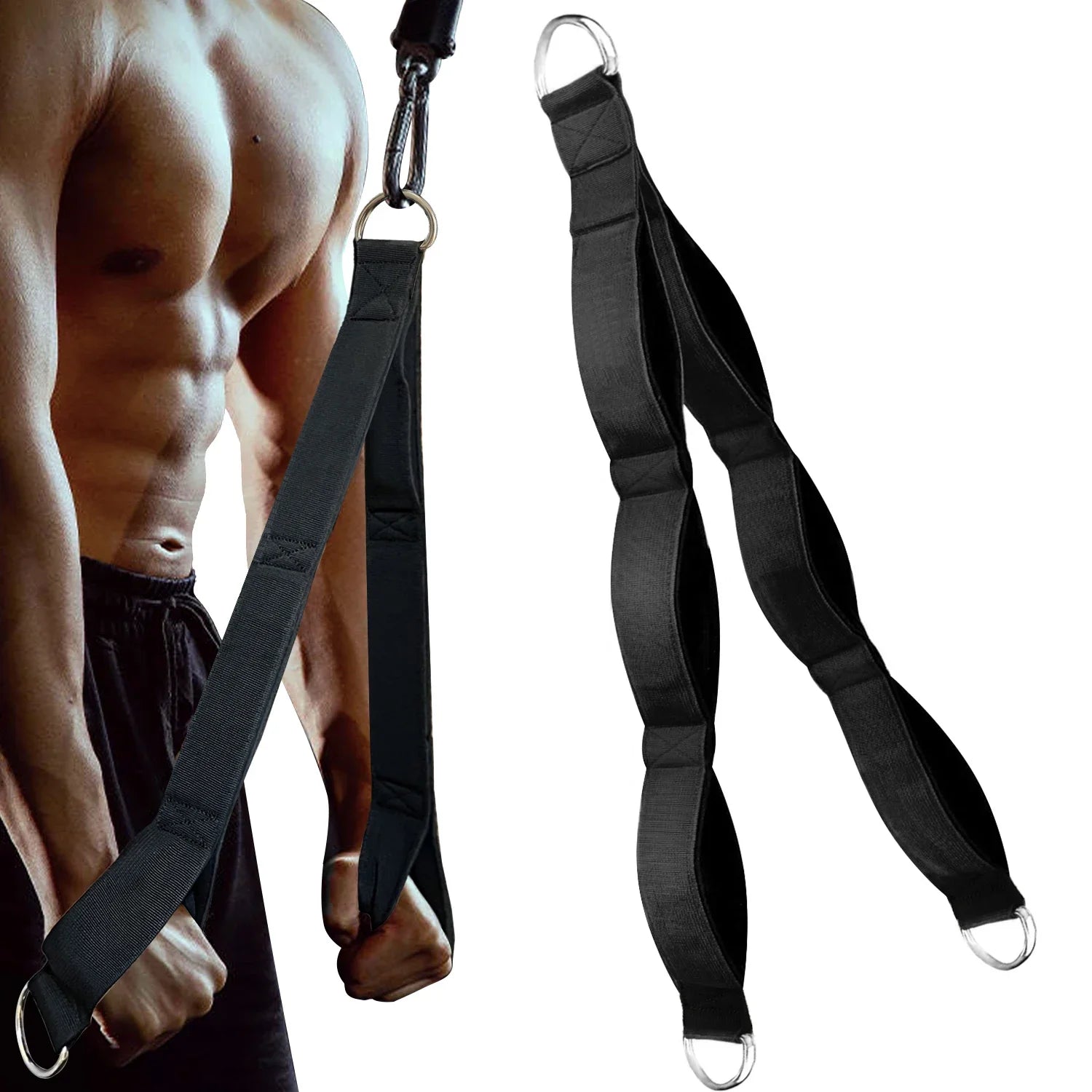 Extra Long Tricep Pull Down Rope Versatile Tricep Rope for Fitness Cable Machine Attachment for Pulley System Gym LAT Machine Zen fit plus