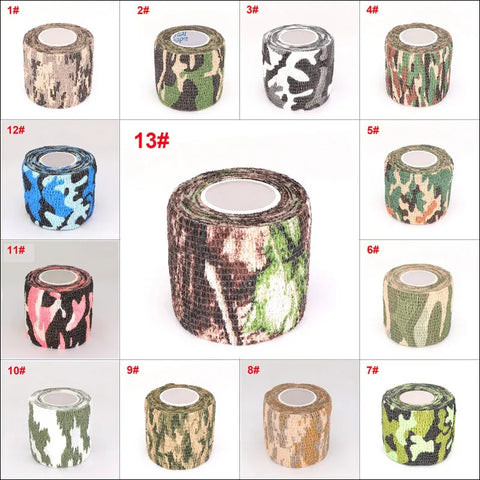 4.8m Camouflage Elastic Bandage Wrap Tape Hunt Disguise Self Adhesive Sports Protector Knee Finger Ankle Athletic Bands - Zen Fit Plus