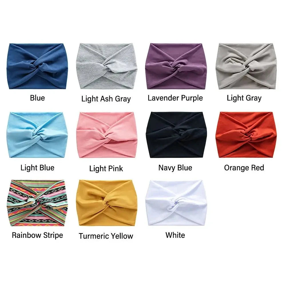 Hair Accessories Twisted Extra Large Thick Wide Headbands Turban Workout Headband Head Wraps for Women Zen Fit Plus