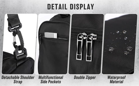 Likros Sports Gym Bag Travel Duffel Bag with Shoes Compartment for Men Women 40L Lightweight Foldable Duffel Bag Workout Bag - Zen Fit Plus