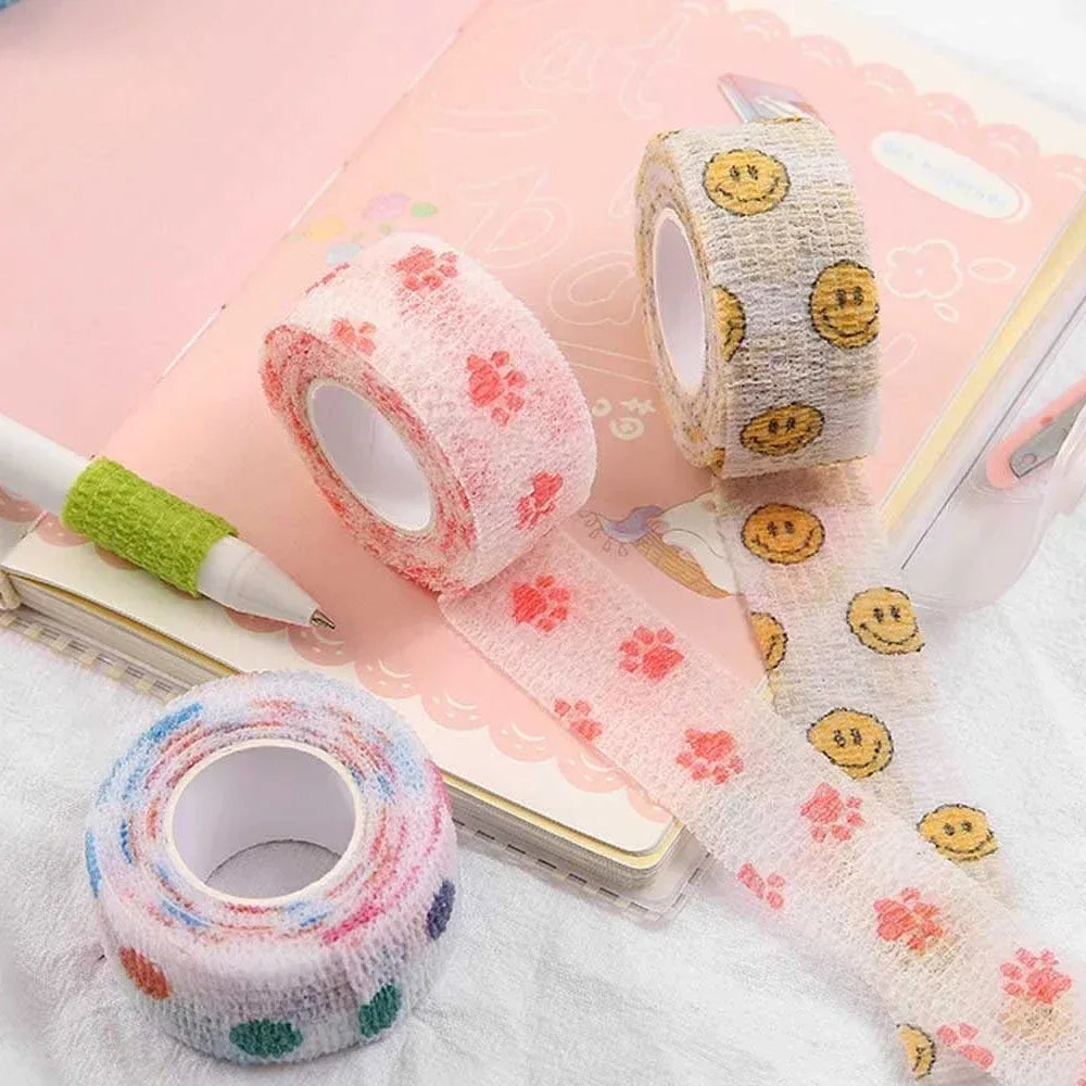 5Pcs/Set Elastic Self Sticking Bandage Wrap First Aid Sprain Elastic Cohesive Bandage Sports Injury Finger Bandage Wrap Adhesive - Zen Fit Plus