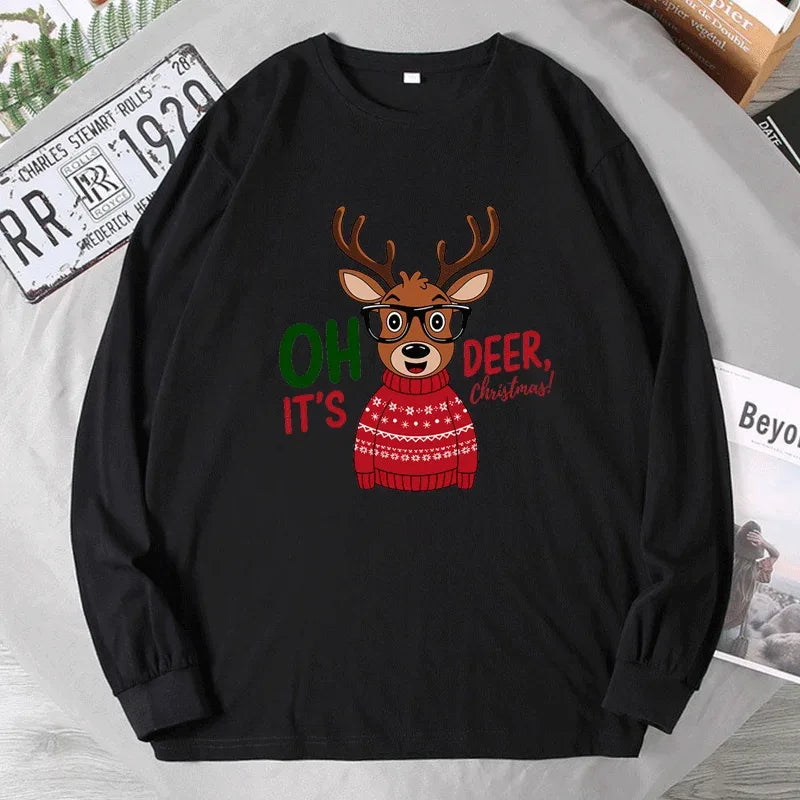 Men's Christmas Sweatshirts Plus Size 1XL-7XL Xmas Funny Hoodie Tops Adult Autumn Pullover Shirts Male Clothing 110-190KG - Zen Fit Plus