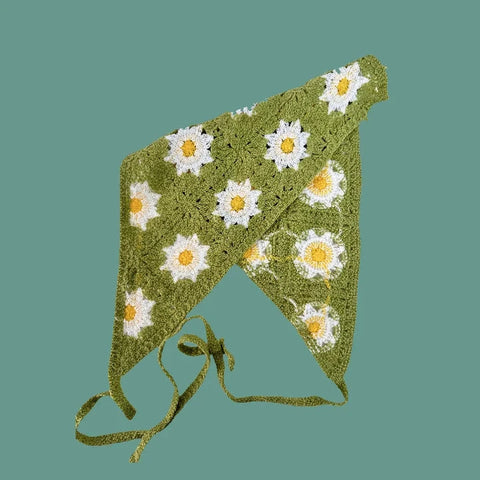 Elegant Knitted Triangle Scarf Headband for Women Fashion Girl strawberry Versatile pattern Hair Band Hair Accessory Zen Fit Plus