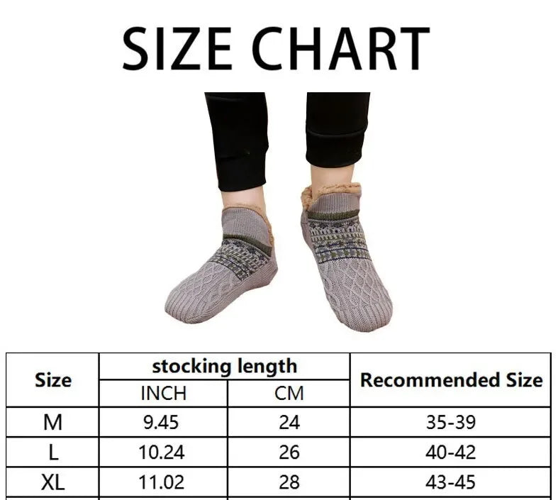 Super Warm Winter Non-slip Floor Socks Women Men Snow Socks Sleep Carpet Socks Slippers Socks Women Velvet Boot Unsiex Home Wear - Zen Fit Plus