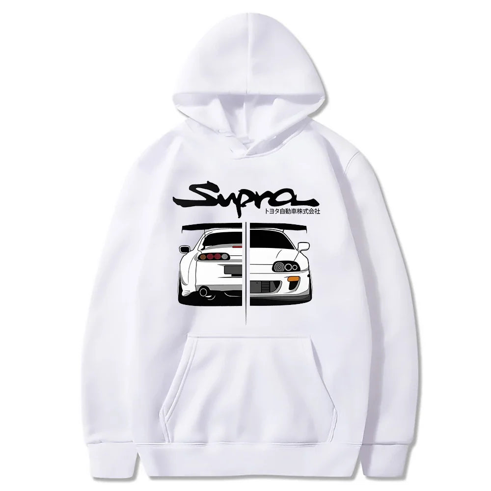 Initial D Supra Hoodies For Men And Women, Manga Print Loose Casual Sweatshirt, Long Sleeve, Japanese Style, Spring Autumn S-3xl Zen fit plus
