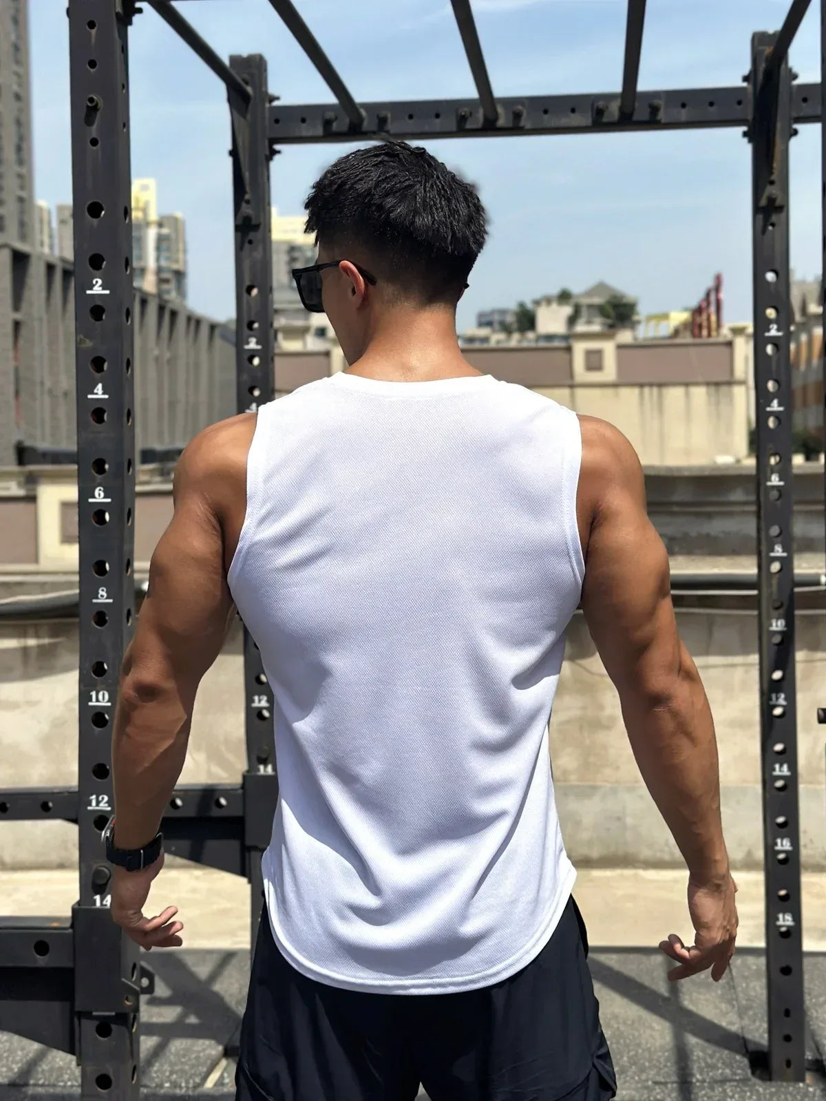 2025 Summer New Trend Men tank top Pullover Round Neck Mesh Bottom Shirt Sports Fitness Top Sleeveless Vest Quick Dry undershirt - Zen Fit Plus