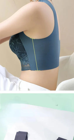 L-6L Women Large Bra Push Up Ice Silk Seamless upper Bralette Lace Wireless Summer Bras Plus Size Top Lingerie Underwear 15019 - Zen Fit Plus