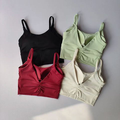 High-intensity Integrated Sports Underwear Gathering Shock-proof Yoga Bra Breathable Zipped Breasts Running Fitness Suit Vest Zen Fit Plus