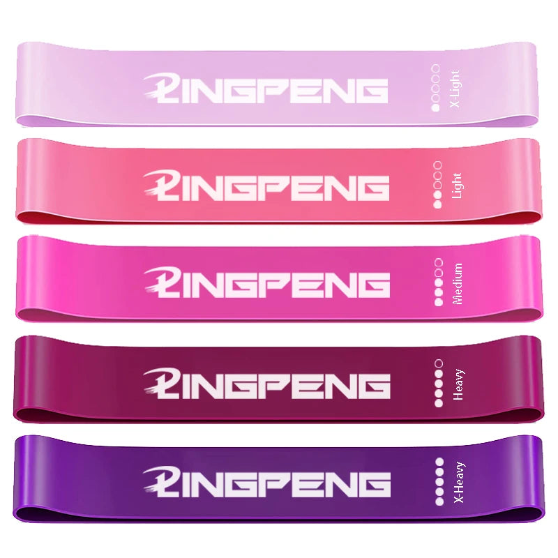 LINGPENG Resistance Band Set for Men and Women 5 Elastic Bands with Different Resistance Levels for Long Workouts Home Gym Zen fit plus