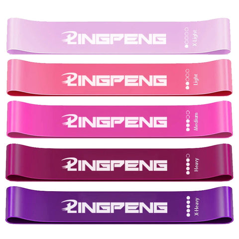 LINGPENG Resistance Band Set for Men and Women 5 Elastic Bands with Different Resistance Levels for Long Workouts Home Gym Zen fit plus