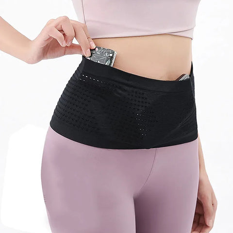 Seamless Invisible Running Waist Belt Bag Gym Bags Lightweight Invisible Mobile Phone Bags Portable Elastic Run Cycling Bag - Zen Fit Plus