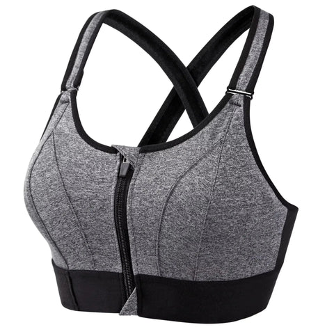 Sports Bras For Women Front Zipper Adjustable Strap Shockproof Elastic Fitness Athletic Brassiere Slim Yoga Crop Top Zen fit plus
