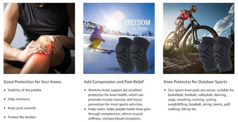 1Pair Knee Elbow Pads,Thick Sponge Collisioned Kneepads for Sports,Protective Knee Support Sleeve for Basketball Running Cycling - Zen Fit Plus