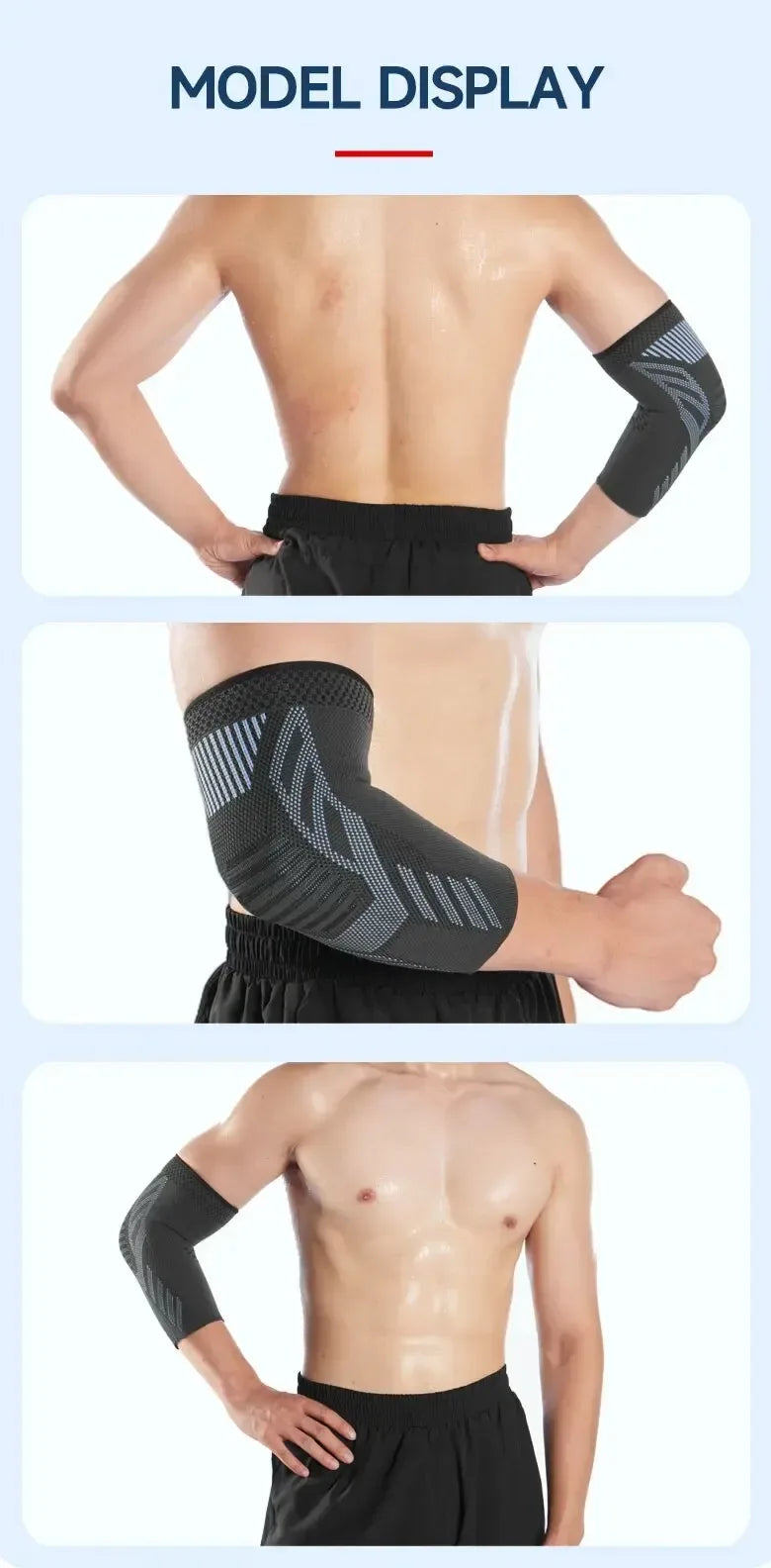 Elastic Fabric Protective Elbow Brace Knitted Compression Sleeve for Tendonitis Pain Relief - Zen Fit Plus