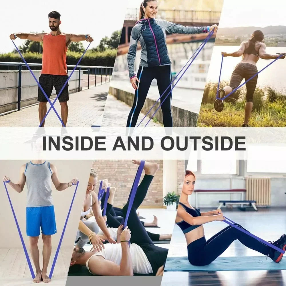 5~120lbs Fitness Resistance Band Boxing Agility Training Workout Gym Equipment Yoga Pilates Accessories Rubber Band Home Gym Zen fit plus