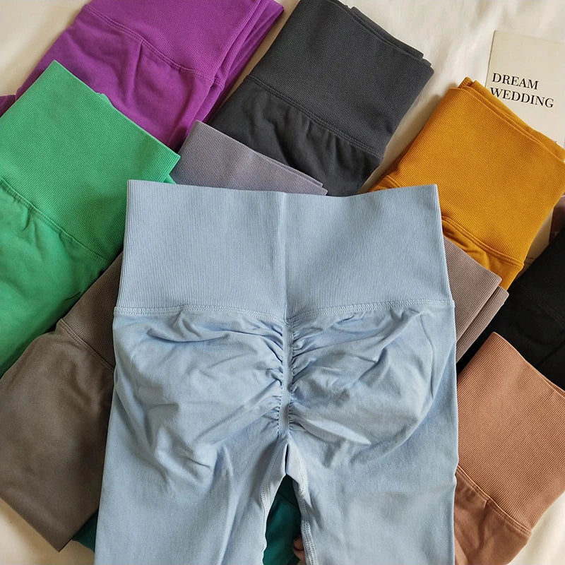 Seamless Sport Yoga High Waist Pants Leggings Sport See Through Yoga Gym Running Quick Dry Pants Scrunch Butt Pants Zen fit plus
